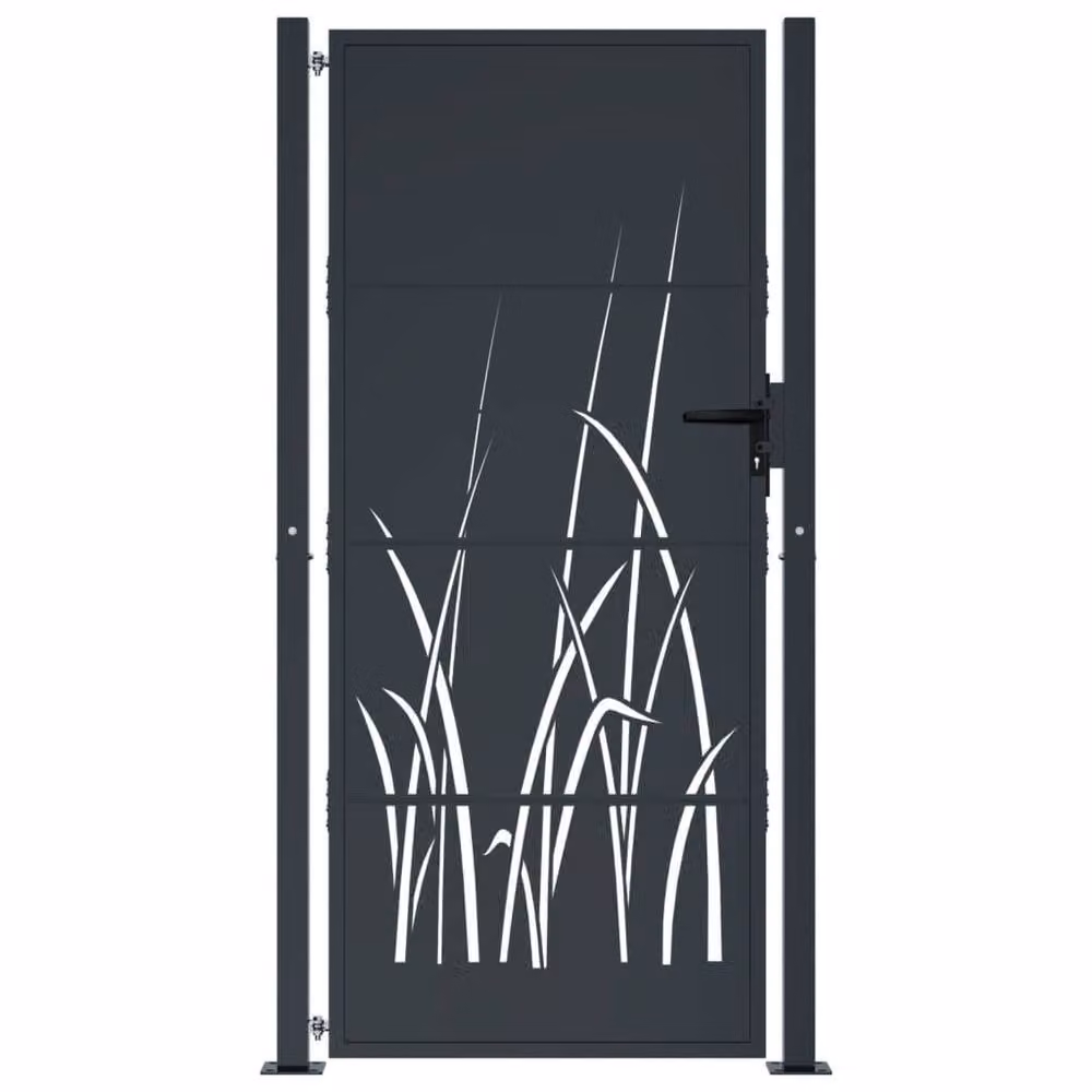 Berkfield Home Steel Garden Gate in Anthracite Grey, W: 105 cm, H: 205 cm – 3