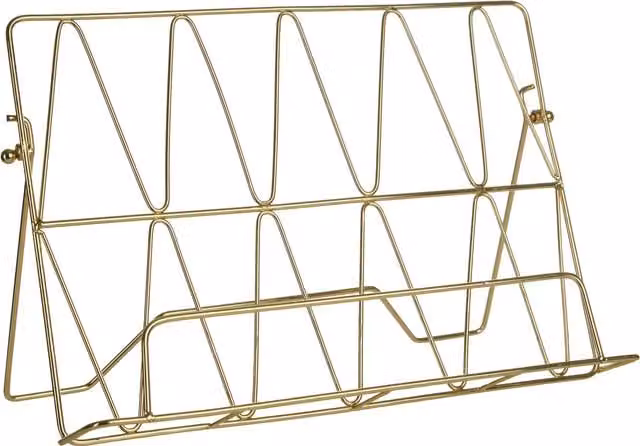 Orsina Vertex Gold Metal Freestanding Cookbook Stand