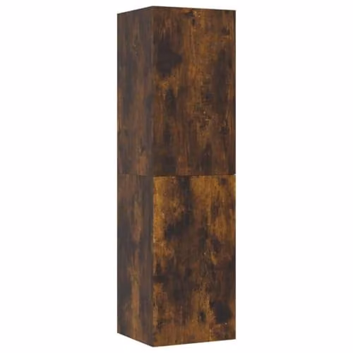 vidaXL Wall-mounted TV Cabinet in Brown Oak, W/D/H: 110 x 30.5 x 30 cm