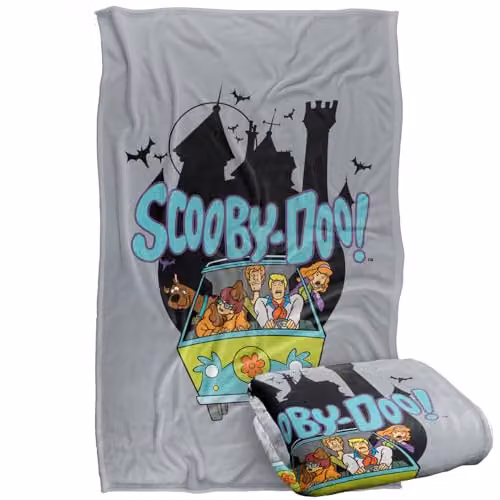 LOGOVISION Scooby Doo Mystery Machine Super Soft Fleece Throw Blanket, Multicolour, W: 91 cm, D: 147 cm
