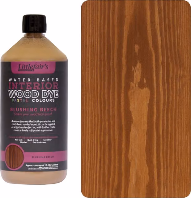Littlefair's Indoor Wood Stain in Blushing Beech, Brown, 1000 l