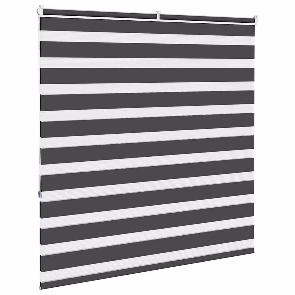 Berkfield Home Elegant Zebra Blind in Black Polyester, W: 140 cm, H: 150 cm – 4
