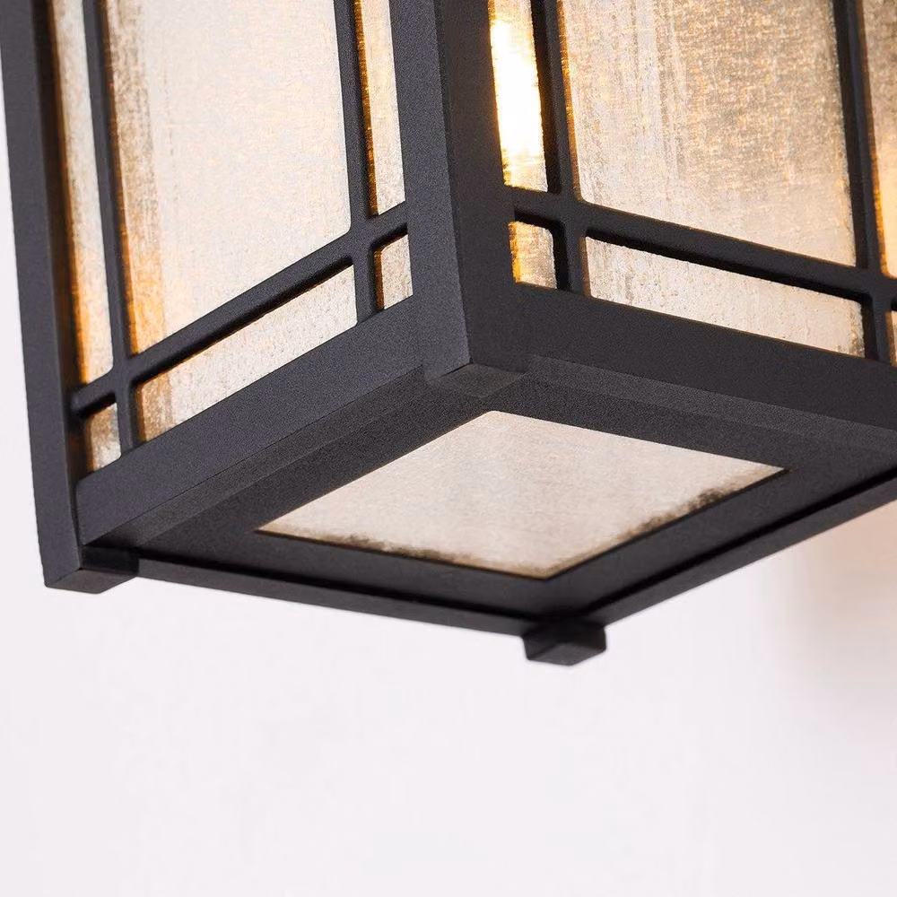 Quoizel Cedar Point Outdoor Wall Mounted Lantern in Black with Transparent Glass, IP44 Rated – 3