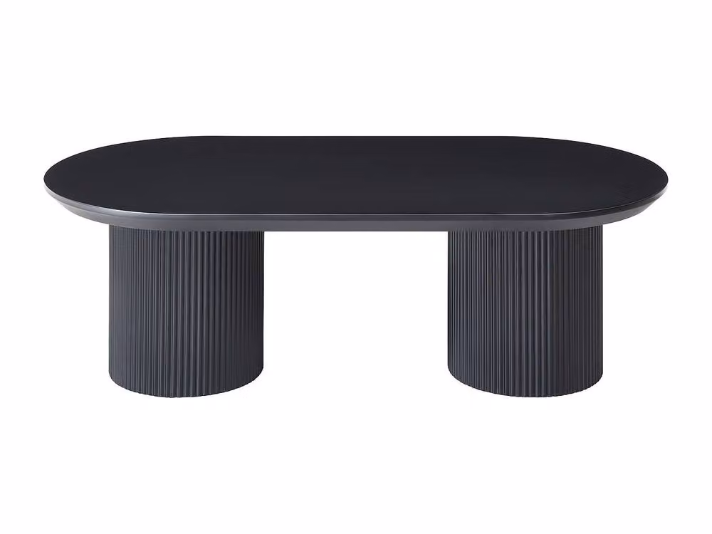 Vente-unique LORIMILA Modern Black MDF Coffee Table, W/D/H: 60 x 60 x 40 cm – 2