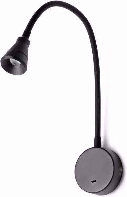 Netlighting Bel Adjustable LED Indoor Wall Reading Lamp in Black