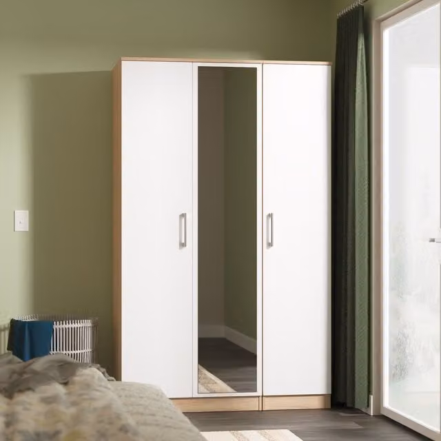Ready Assembled 2 U Cornwall Triple Mirror Wardrobe in White – 1