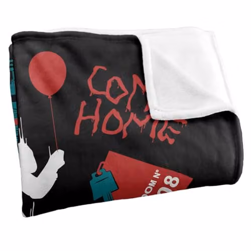 LOGOVISION It Chapter 2 Pennywise Icons Super Soft Fleece Throw Blanket, Multicolour, W: 152 cm, D: 127 cm – 2