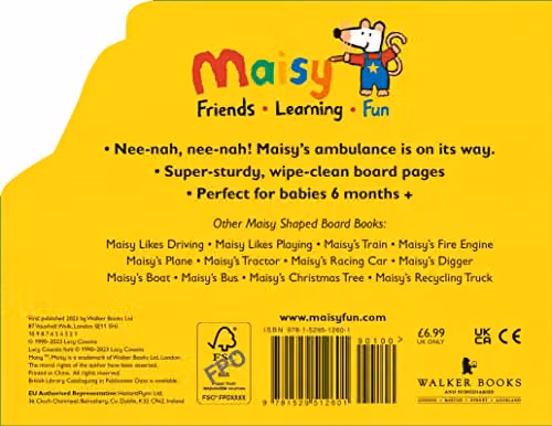 Maisy's Ambulance Chunky Board Book by Walker Books – 2