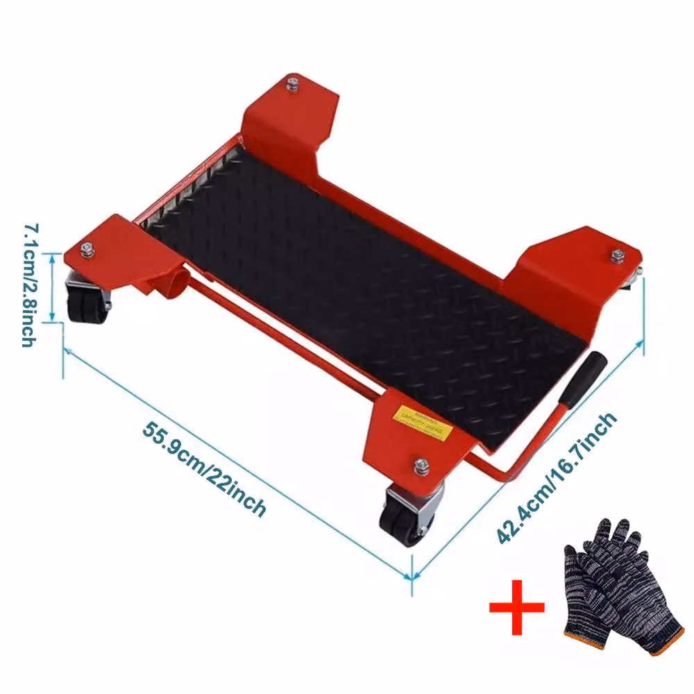 Kelvenix Heavy Duty Motorcycle Dolly Centre Stand Garage Mover in Red – 2