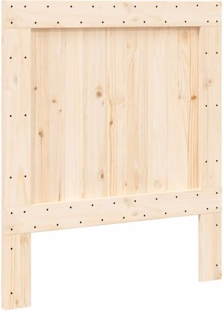 Berkfield Home Rustic Solid Pine Wood Headboard in Natural