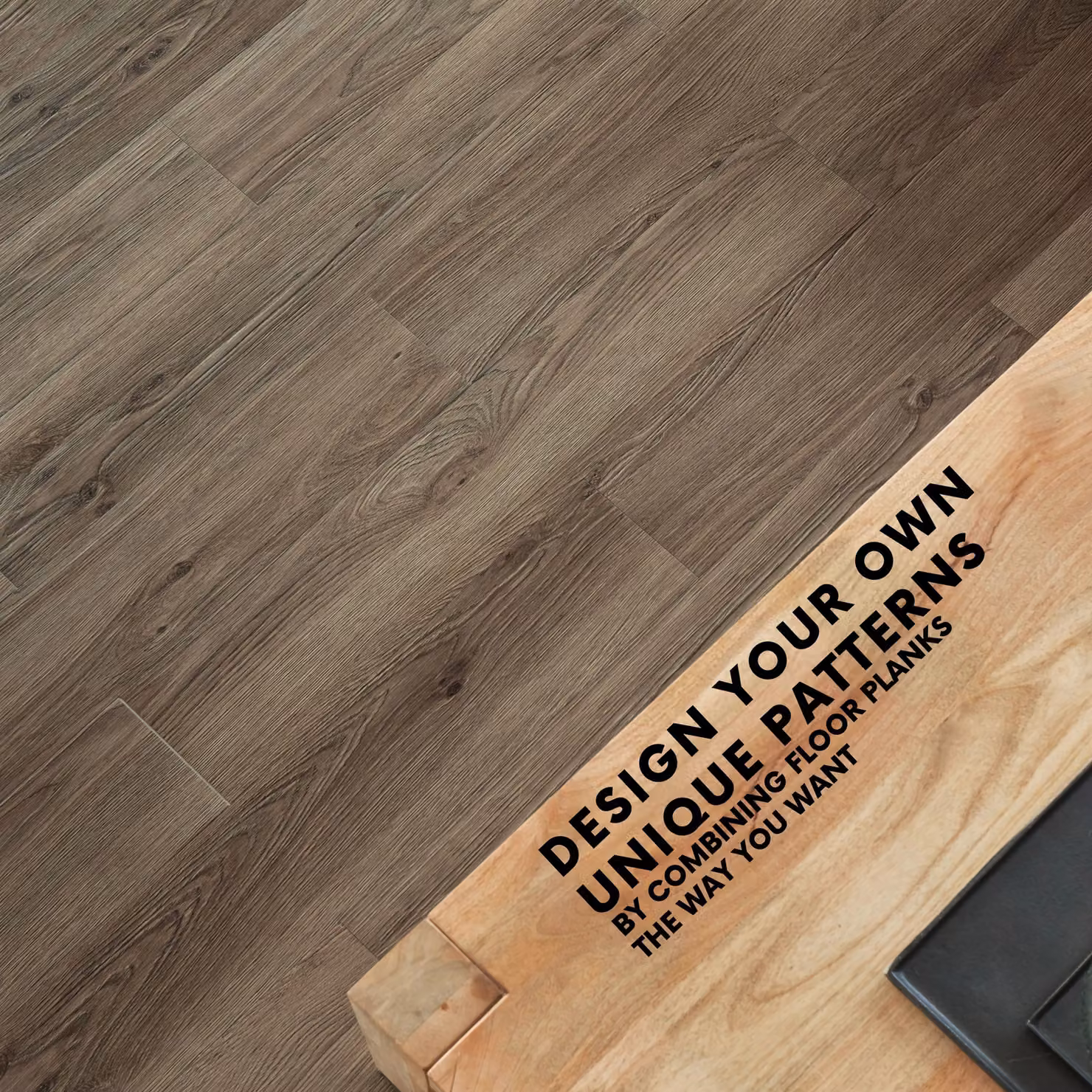 Novecrafto Self Adhesive Wood Look Vinyl Floor Planks, Brown, Pack of 36, W: 91.4 cm, D: 15.2 cm – 2