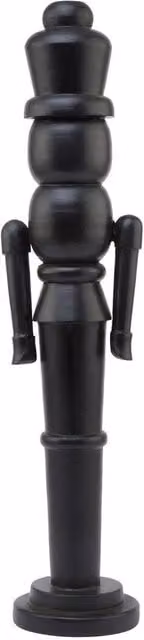 Hill Interiors Black Wooden Nutcracker Christmas Ornament