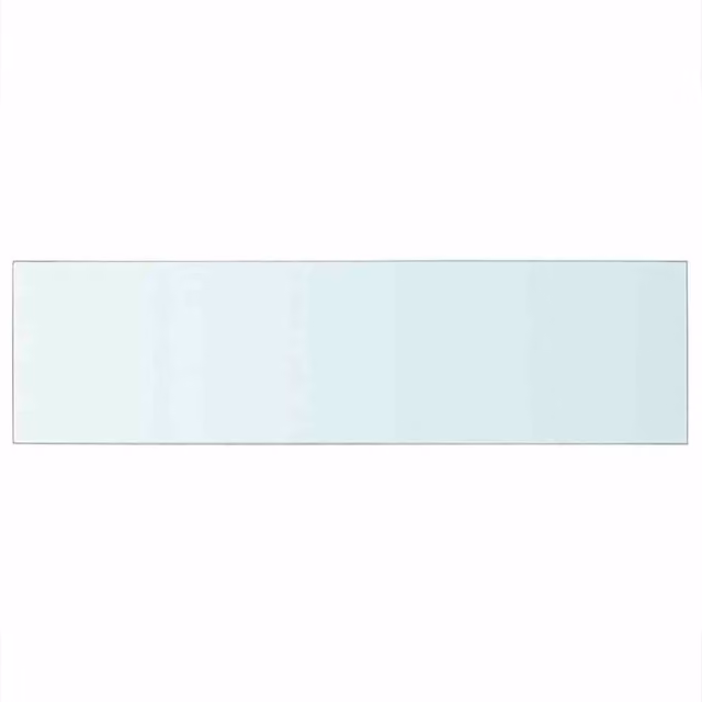 Berkfield Home Clear Glass Shelf Panel, W: 90 cm, D: 25 cm