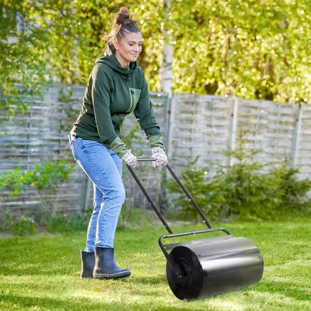 OUTSUNNY Black Combination Push Sand or Water Garden Toy with 38L Capacity – 1