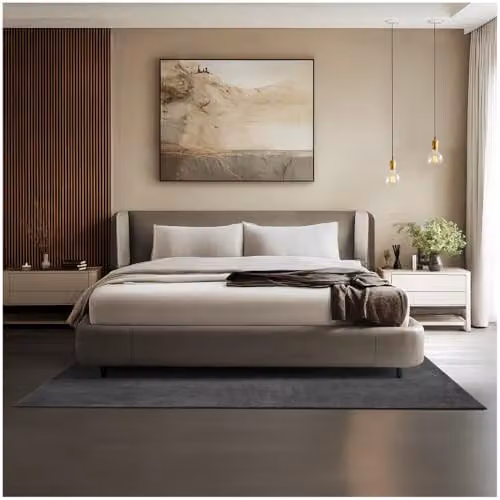 tectake Fluffy Rug in Anthracite Grey, Allergy-Friendly and Washable Short-Pile Polyester Carpet, W: 140 cm, D: 200 cm