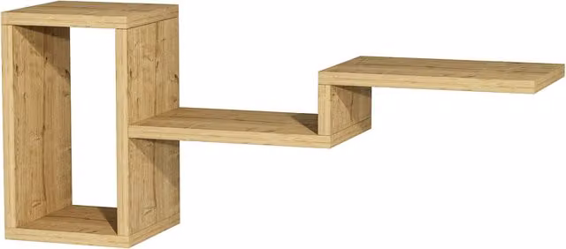 Destina Home Merry Floating Wall Shelf in Sapphire Oak and Oak