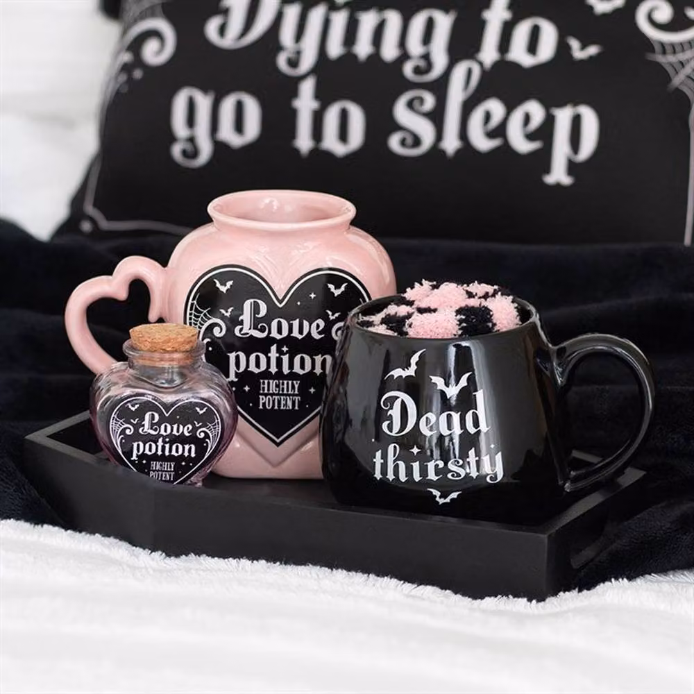 Uniqueful Love Potion Decorative Pink Glass Heart Bottle for Tabletop Display – 2