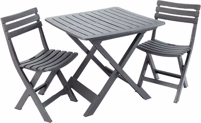 Idooka Anthracite Grey 3 Piece Folding Camping Set