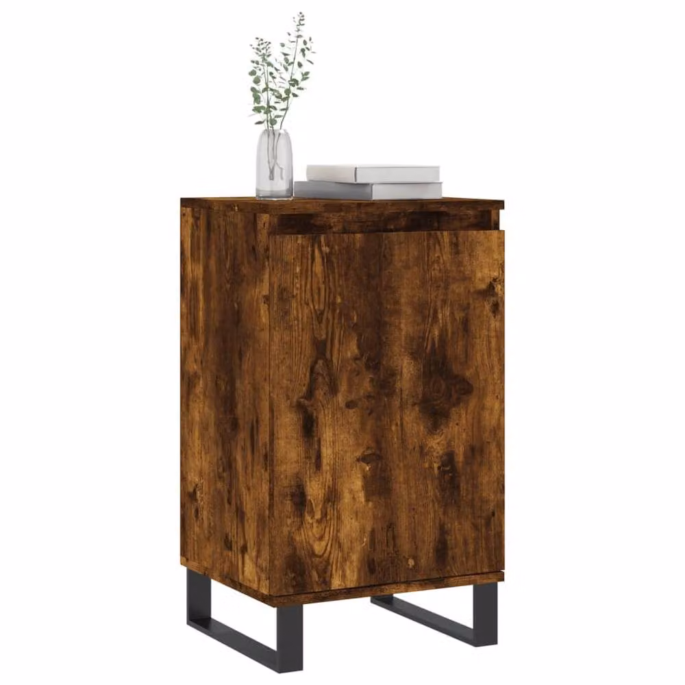 Berkfield Home Set of 2 Smoked Oak Sideboards in Brown, W/D/H: 40 x 35 x 70 cm – 3