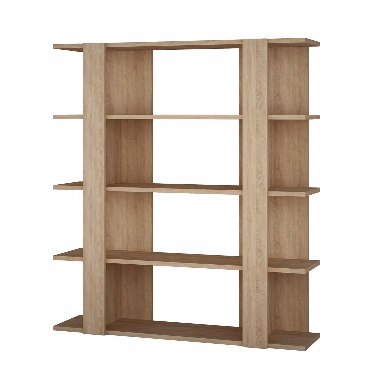 Decortie Tita Modern 4-Tier Bookcase Display Unit in Oak – 2