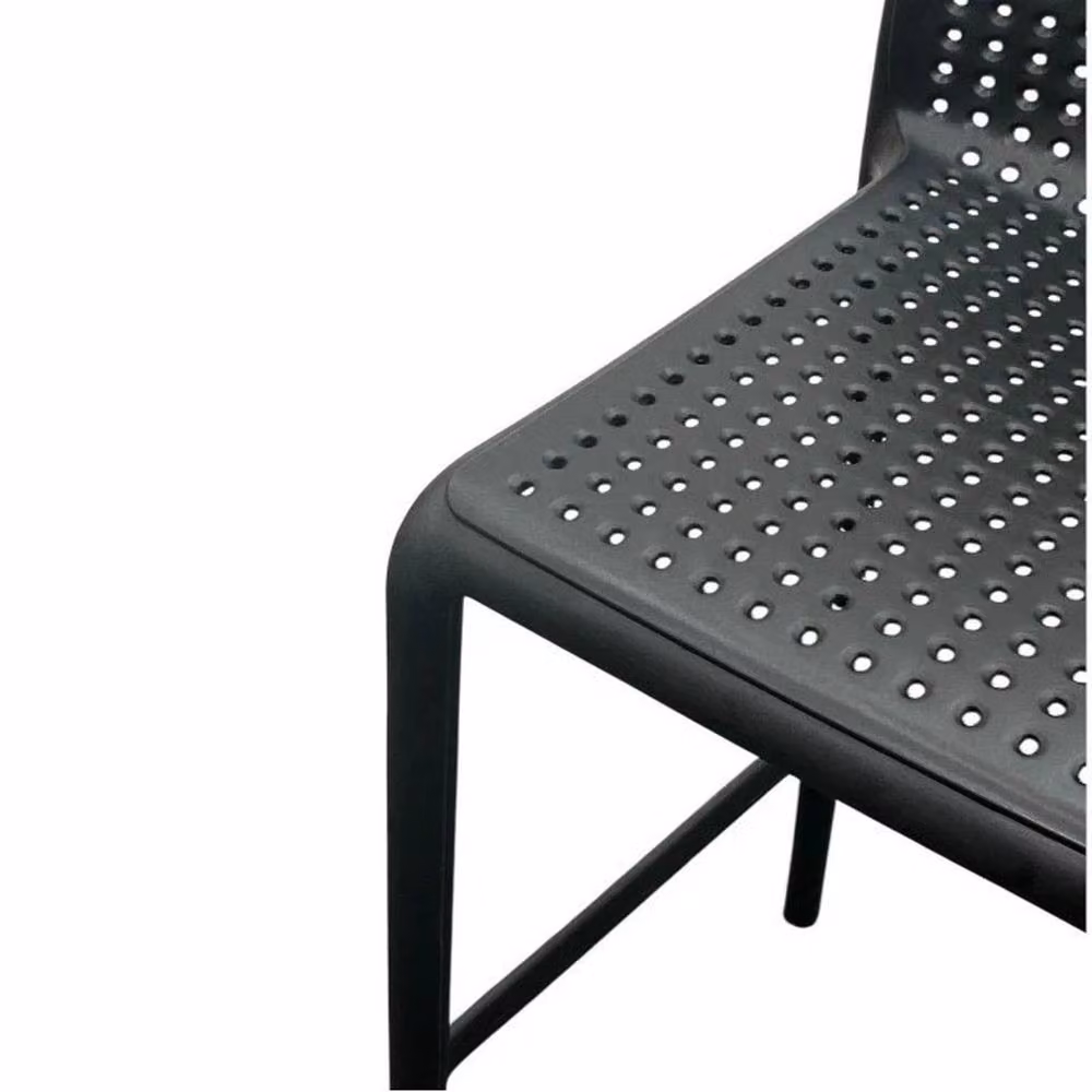 PAWNORA Black Matt Stackable Modern Bar Stool – 4