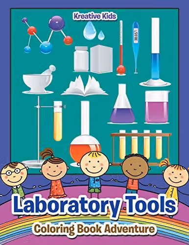 Kreative Kids Laboratory Tools Coloring Book Adventure Multicolour Paperback
