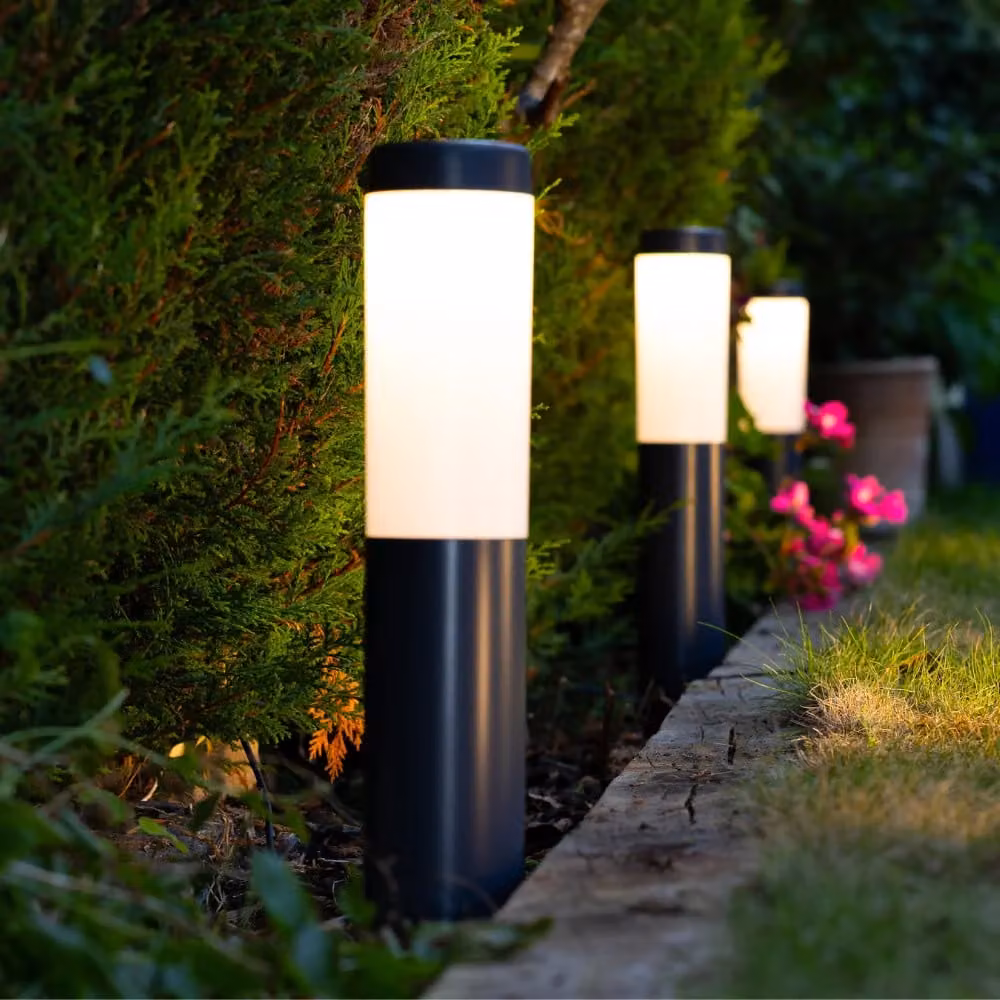 Noma Heron Outdoor Pathfinder LED Lights Extension Set in Slate Grey with Warm White Light