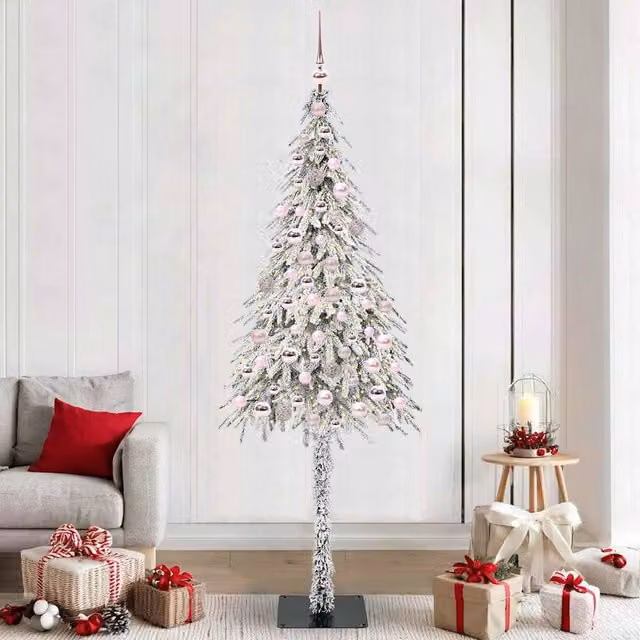 Berkfield Home White Christmas Tree with 300 LEDs, Height: 210 cm