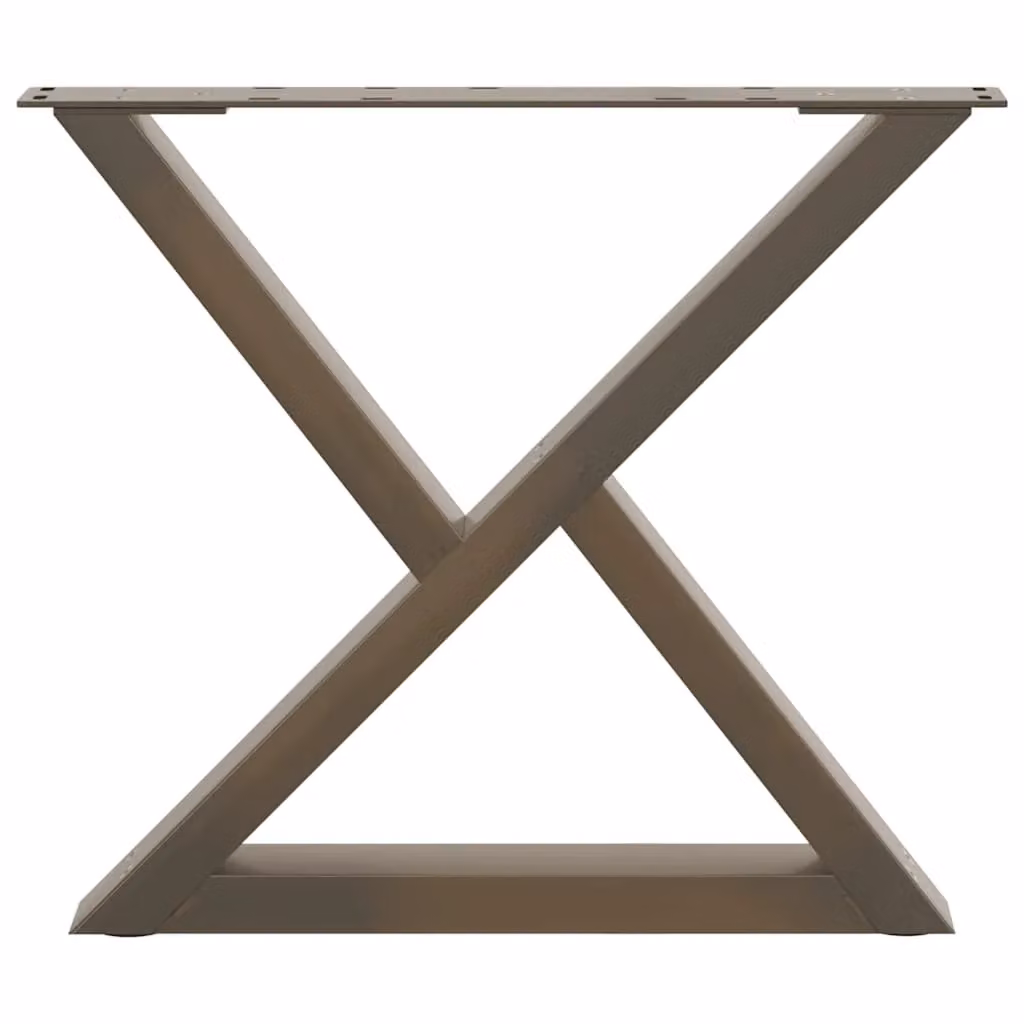Berkfield Home Steel Coffee Table Legs, 2 Pieces, Brown, H: 60 cm, W: 42-43.3 cm – 4