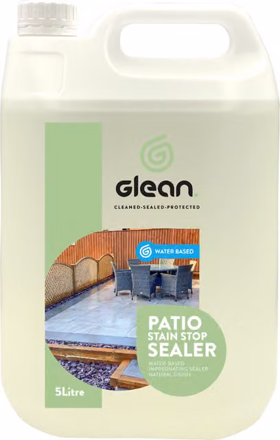 Go Glean Waterproof Water-Based Patio Stain Stop Sealer, Transparent, 5l