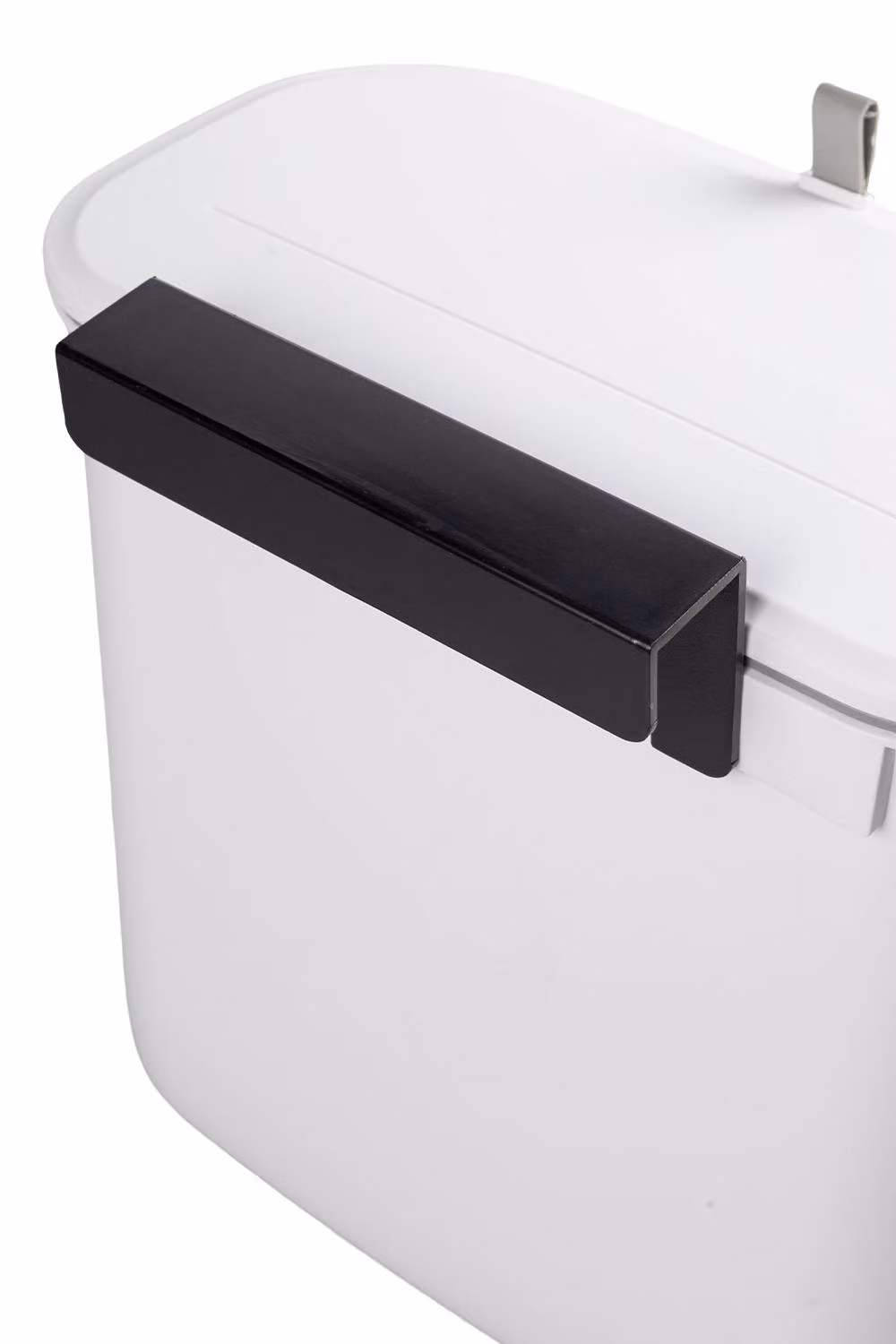 Living and Home 9L Wall-mounted Hanging Rubbish Bin with Flip Lid in White – 3
