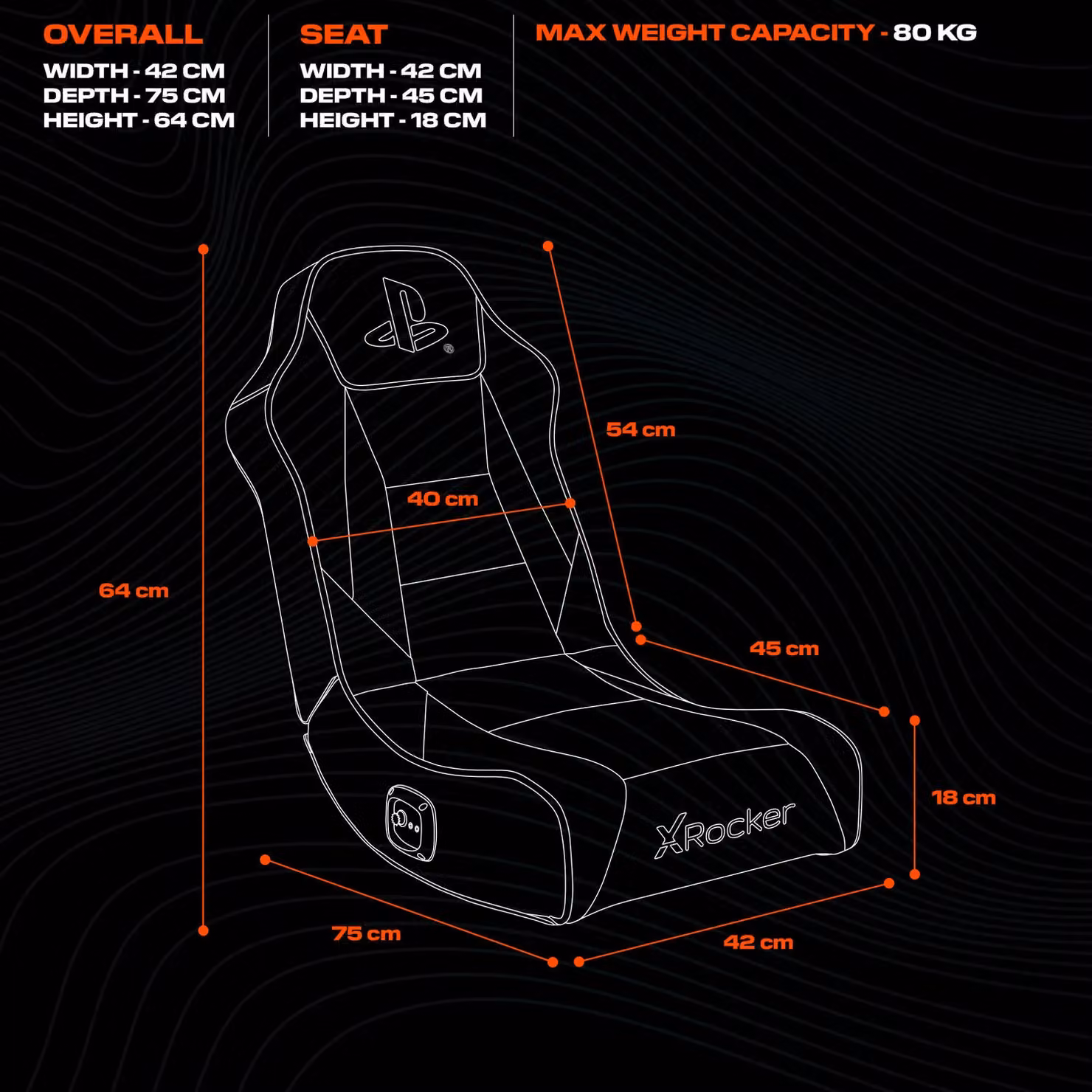 X Rocker PlayStation Geist Floor Rocker Gaming Chair for Kids in Black – 5