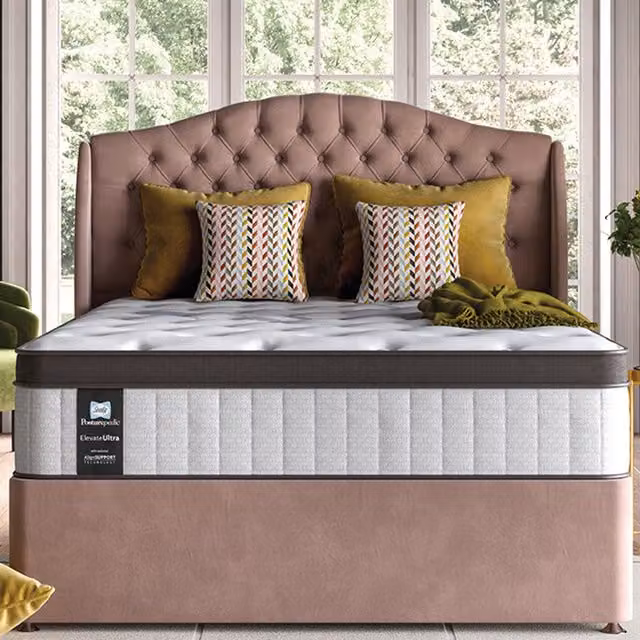 Sealy Posturepedic Elevate Ultra Arden White Hybrid Memory Mattress, W: 180 cm, D: 200 cm