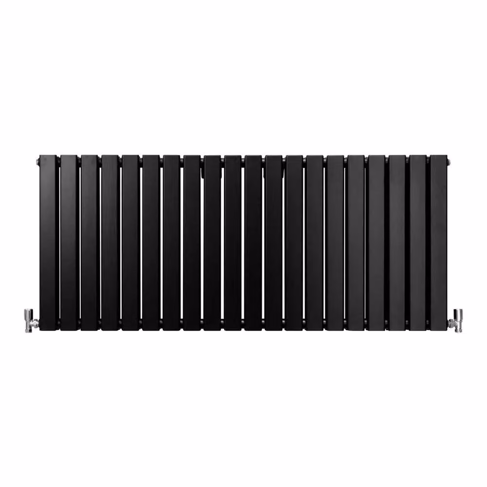 Monstershop Designer Flat Panel Steel Radiator in Black, W: 140 cm, H: 60 cm – 2
