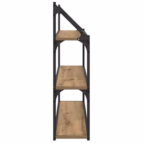 vidaXL Wall-Mounted Artisan Oak Wall Shelf, Brown, W: 80 cm, D: 21 cm, H: 78.5 cm – 4
