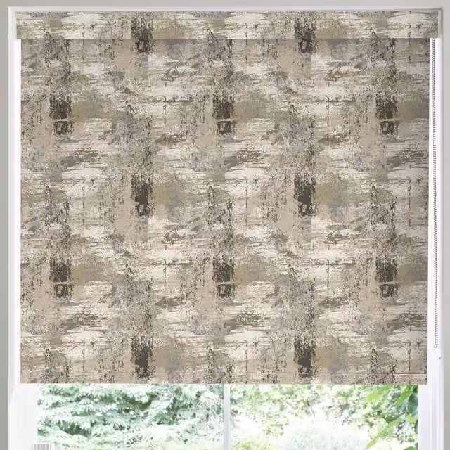 Terrys Spirit Made to Measure Blackout Roller Blind in Earth Beige and Brown