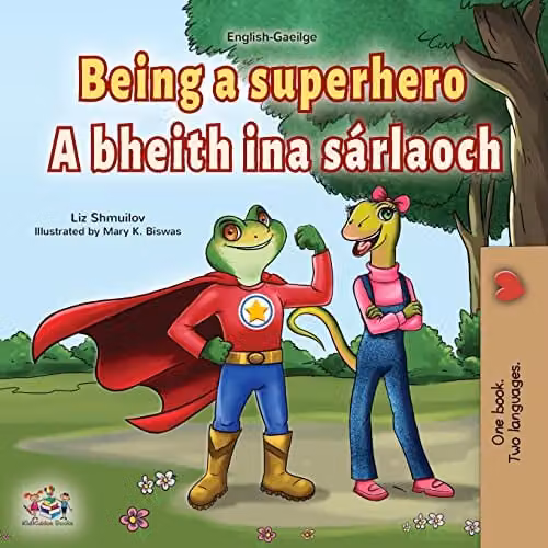 Being a Superhero by Liz Shmuilov: An English Irish Bilingual Children's Book in Multicolour Paper Edition