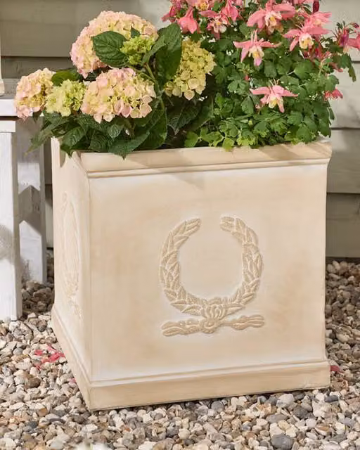 Dibor Beige X-L Fibreclay Outdoor Garden Planter Pot