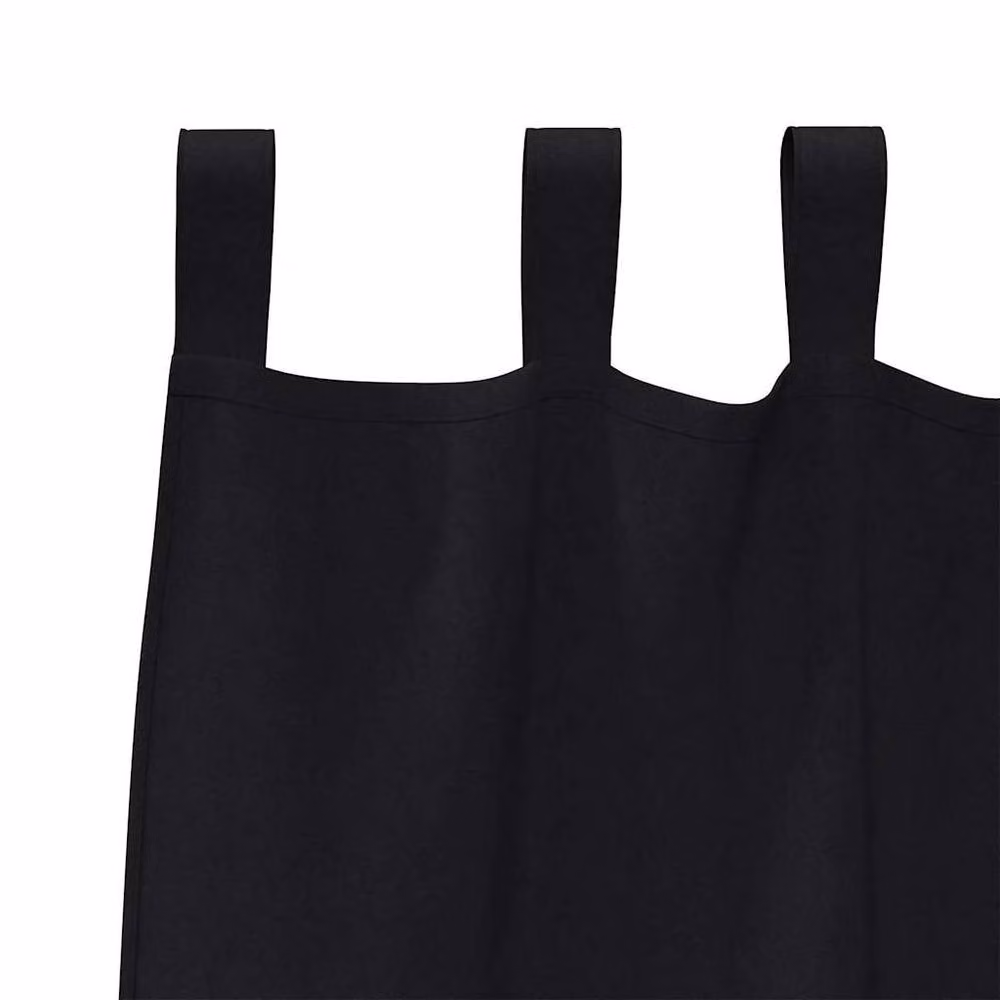 Berkfield Home Modern Black Opaque Polyester Curtain Panels, 2 Pack, H 245 x W 140 cm – 4