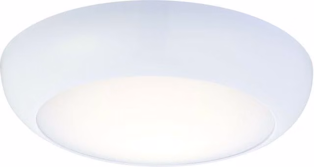 Loops Round LED Ceiling Light with Microwave Motion Sensor, 12W Cool White, IP65, White