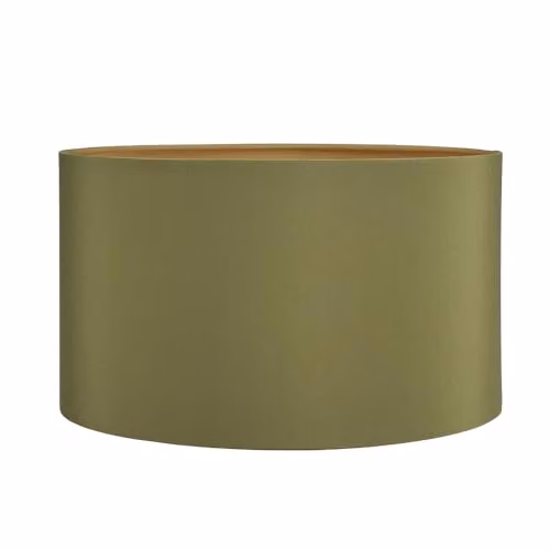Ruma Sage Green Cylinder Fabric Lampshade for Table and Floor Lamps, Diameter: 25.4 cm – 3