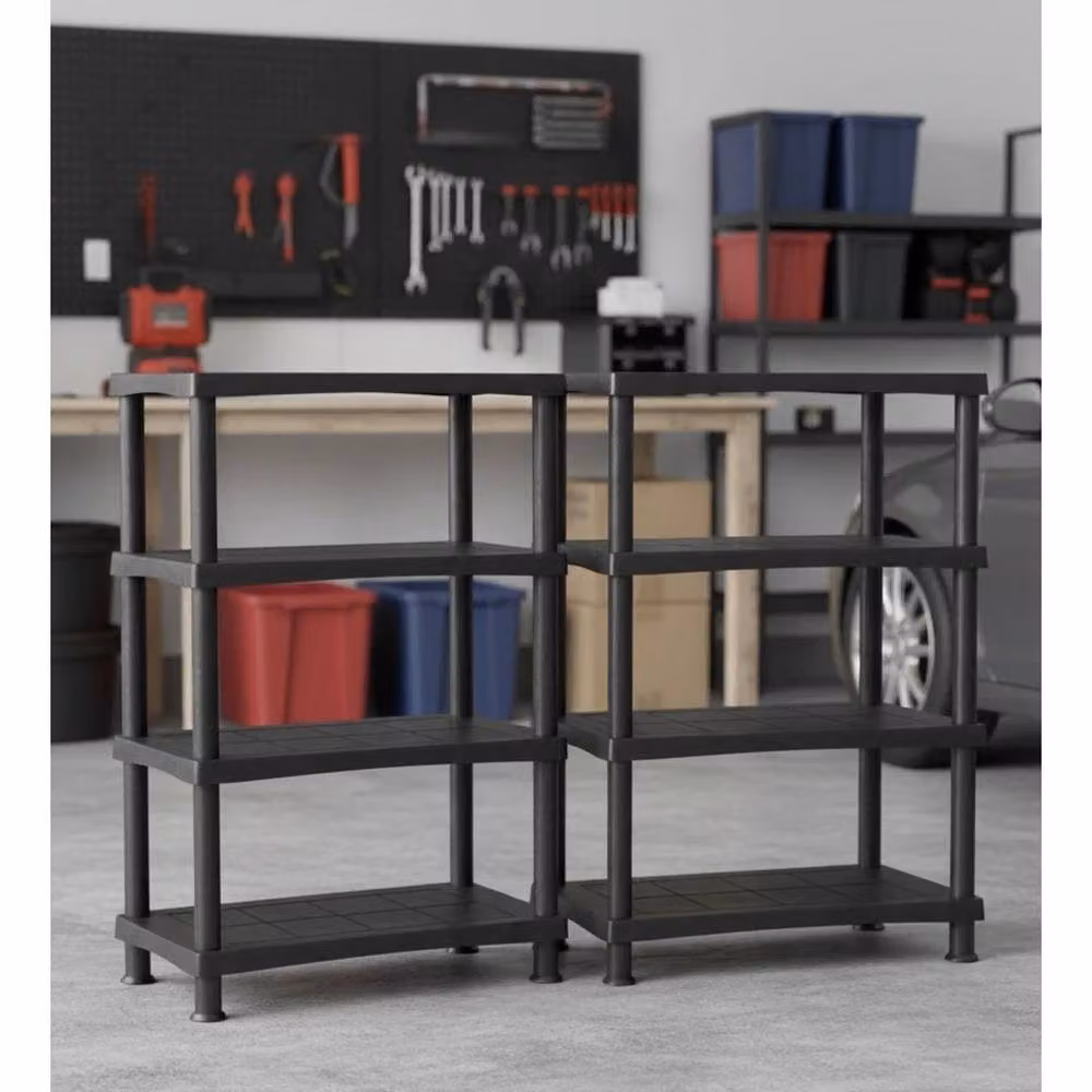 FORGEVIO Black Freestanding Garden Storage Rack – 6