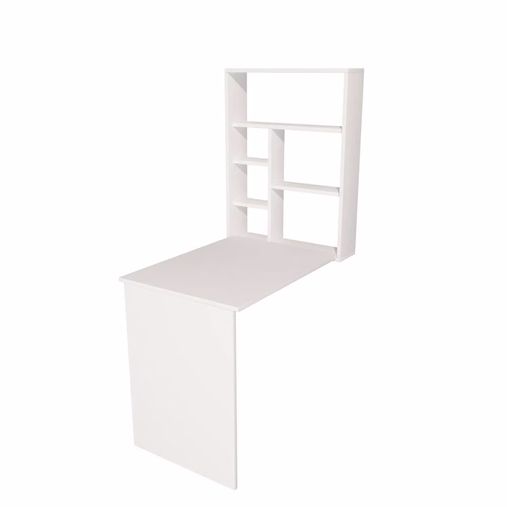 Destina Home Merril Foldable Computer Desk with Drop Leaf in White, W/D/H: 90 x 59 x 74 cm – 2