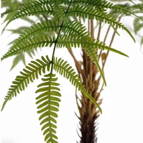 Leaf Design Tropical Artificial Green Tree in Black Pot, H 120 x W 90 x D 90 cm – 3