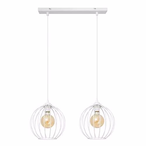 Netlighting Mercure Straight Bar Pendant Ceiling Light in White, 50cm