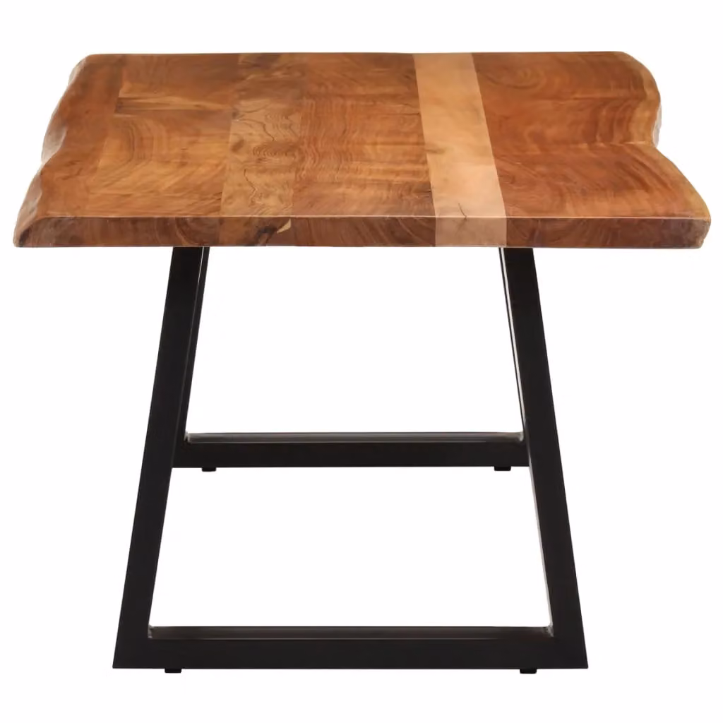 Berkfield Home Rustic Acacia Wood Coffee Table in Brown, W/D/H: 110 x 55 x 40 cm – 2