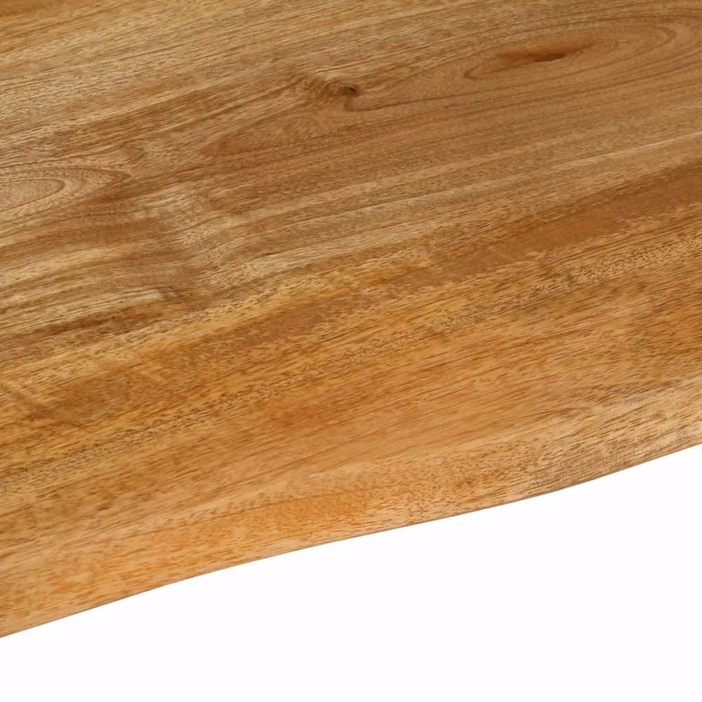 Berkfield Home Table Top Live Edge Solid Mango Wood in Brown, W/D/H: 90 x 60 x 3.8 cm – 3