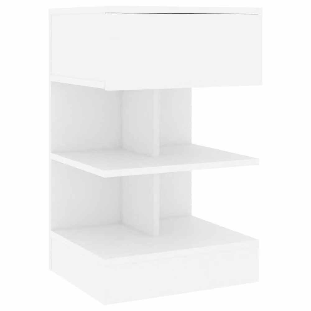 Berkfield Home Beautiful Bedside Cabinet in White, W/D/H: 40 x 35 x 65 cm – 2