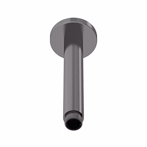 nuie ARM715 Arvan Modern Brass Round Ceiling Mount Shower Arm, 150mm, Brushed Pewter