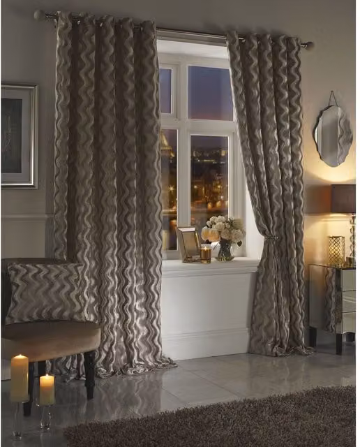 NewEdgeBlinds Ophelia Opaque Velvet Eyelet Curtains, W: 137 cm, H: 168 cm